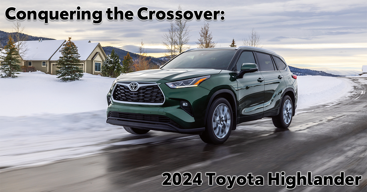 2024 Toyota Highlander driving through the snow in Maryland